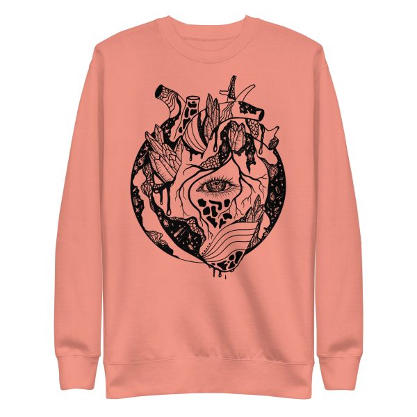 Heart Drawing "Cosmic Heart” Heart Sweatshirt - Image 9