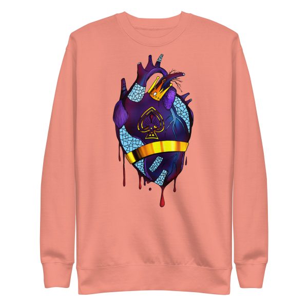 Heart Drawing "Royal Heart” Heart Sweatshirt - Image 12