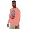 Pastel Blue Cat Drawing “Magical Cat of Fortune” Cat Sweatshirt - Image 4