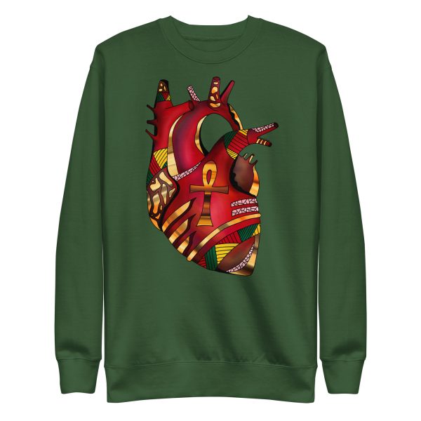 Heart Drawing “Melanin Heart” Heart Sweatshirt - Image 7