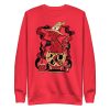Red Cat Drawing “Magical Cat of Fortune” Cat Sweatshirt - Image 5
