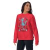 Pastel Blue Cat Drawing “Magical Cat of Fortune” Cat Sweatshirt - Image 3