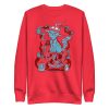 Pastel Blue Cat Drawing “Magical Cat of Fortune” Cat Sweatshirt - Image 8