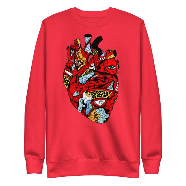 Heart Drawing “Transparent Heart” Heart Sweatshirt