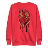 Heart Drawing “Musical Heart” Red and Cream Heart Sweatshirt