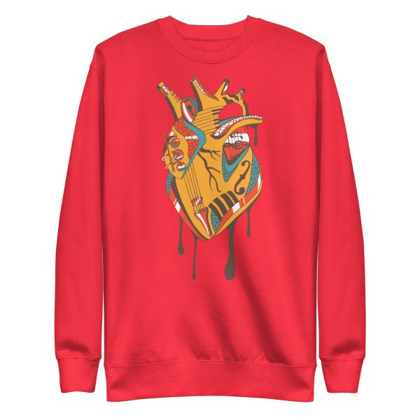 Cafe Heart Drawing “Musical Heart” Heart Sweatshirt - Image 9