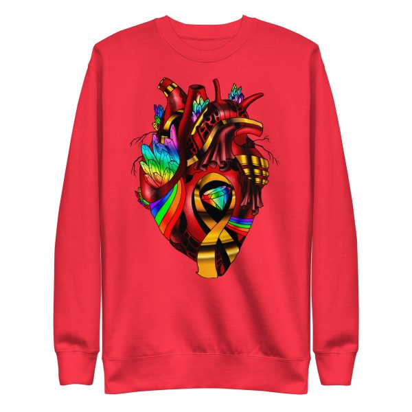 Heart Drawing "Pride Awareness Heart” Heart Sweatshirt - Image 11