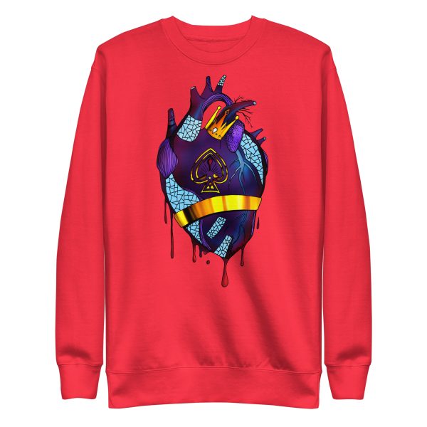 Heart Drawing "Royal Heart” Heart Sweatshirt - Image 10
