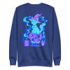 Blue Cat Drawing “Magical Cat of Fortune” Cat Sweatshirt