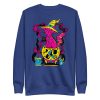 CMYK Pink Cat Drawing “Magical Cat of Fortune” Cat Sweatshirt - Image 8