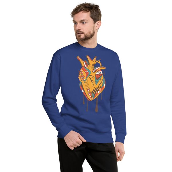 Cafe Heart Drawing “Musical Heart” Heart Sweatshirt - Image 3