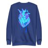 Blue Heart Drawing “Musical Heart” Heart Sweatshirt - Image 6