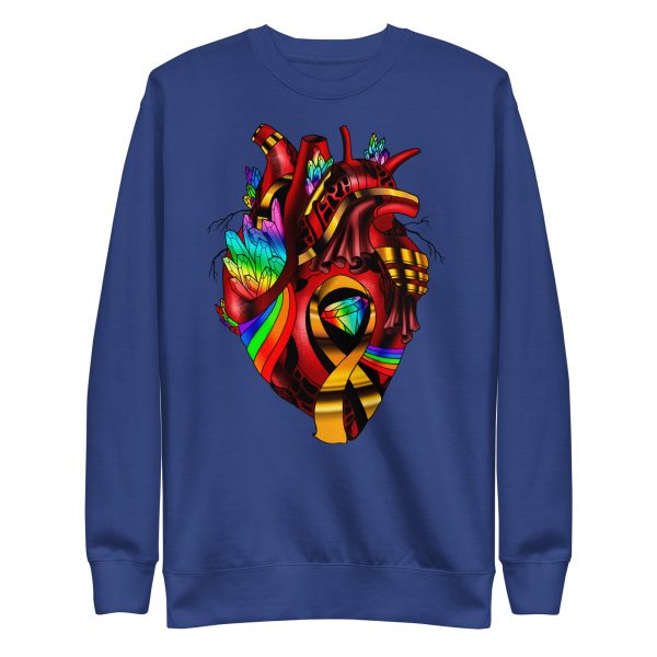Heart Drawing "Pride Awareness Heart” Heart Sweatshirt - Image 7