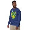 Heart Drawing “Brazil Musical Heart No. 2” Heart Sweatshirt - Image 4