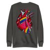 Heart Drawing "Pride Heart” Graphic Heart Sweatshirt - Image 11