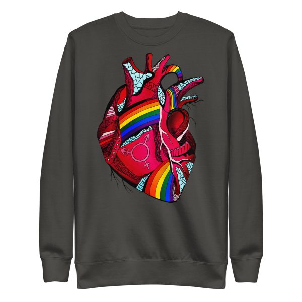 Heart Drawing "Pride Heart” Graphic Heart Sweatshirt - Image 11