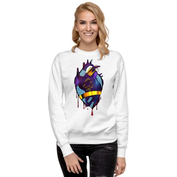 Heart Drawing "Royal Heart” Heart Sweatshirt - Image 7