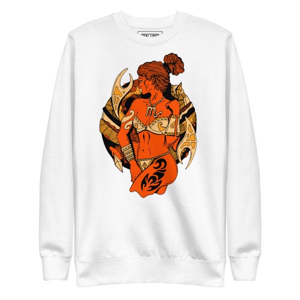 Scorpio Warrior Woman Orange & Black Sweatshirt | Women's Divine Feminine Power Pullover - Image 5