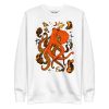 Mystical Octopus Sweatshirt |  Orange and Black Octopus Crew Neck Sweatshirt - Image 14