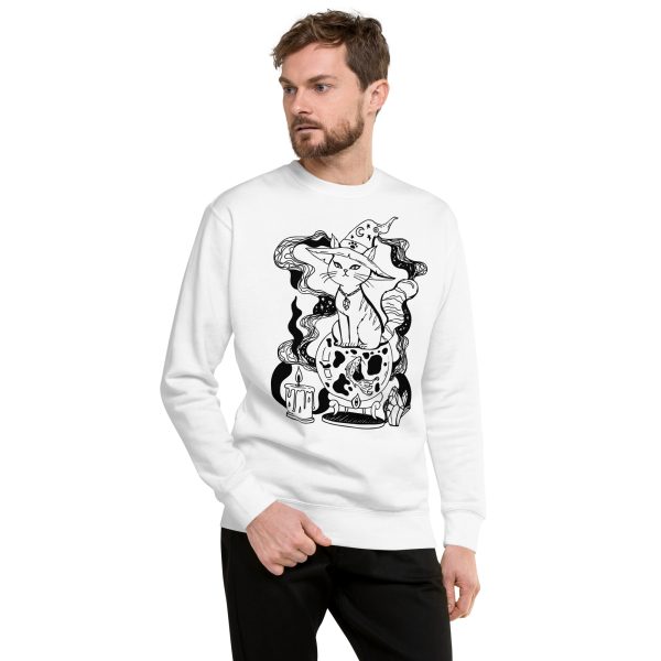 Cat Sweatshirt “Magical Cat of Fortune” Cat Mom Sweatshirt UNISEX - Image 4