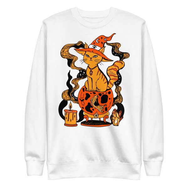 Orange Cat Sweatshirt “Magical Cat of Fortune” Cat Mom Sweatshirt - Image 12