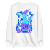 Blue Cat Drawing “Magical Cat of Fortune” Cat Sweatshirt - Image 7