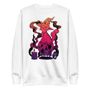 Sunset Cat Drawing “Magical Cat of Fortune” Cat Sweatshirt