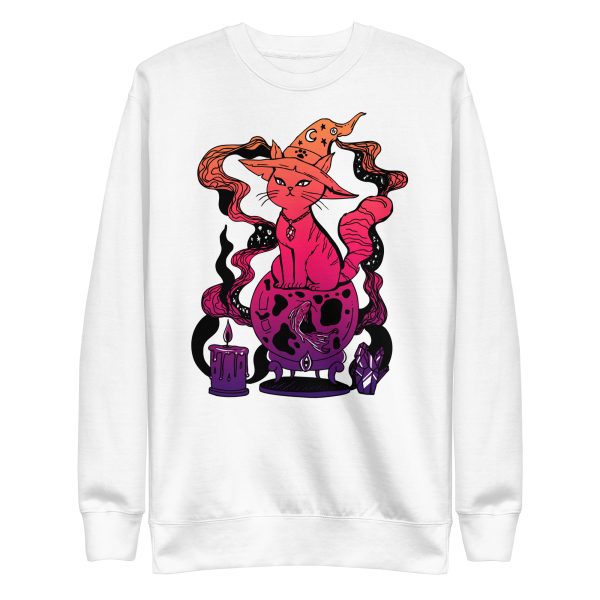 Sunset Cat Drawing “Magical Cat of Fortune” Cat Sweatshirt