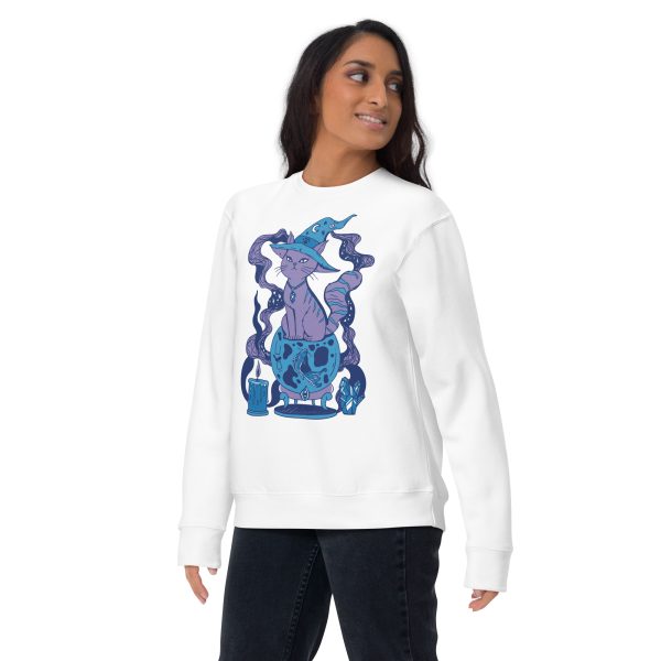 Mountain Blue Cat Drawing “Magical Cat of Fortune” Cat Sweatshirt - Image 5
