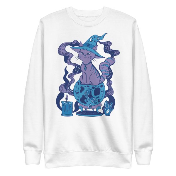 Mountain Blue Cat Drawing “Magical Cat of Fortune” Cat Sweatshirt - Image 8