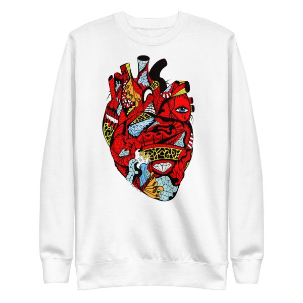 Heart Drawing “Transparent Heart” Heart Sweatshirt - Image 14
