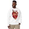 Heart Drawing “Musical Heart No.2” Red and Cream Heart Sweatshirt - Image 6