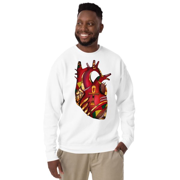 Heart Drawing “Melanin Heart” Heart Sweatshirt - Image 5