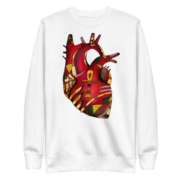 Heart Drawing “Melanin Heart” Heart Sweatshirt - Image 15