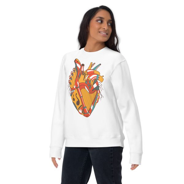 Cafe Heart Drawing “Musical Heart No. 2” Heart Sweatshirt - Image 7