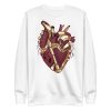 Heart Drawing “Vintage Coffee Musical Heart No. 2” Graphic Heart Sweatshirt - Image 14