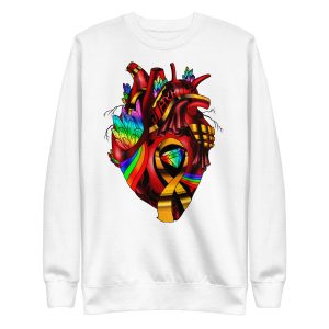 Heart Drawing "Pride Awareness Heart” Heart Sweatshirt