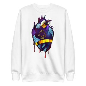 Heart Drawing "Royal Heart” Heart Sweatshirt