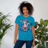 Pink Cat Shirt “Magical Cat of Fortune” Cat T-Shirt Design - Image 3