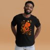 Mystical Octopus T-Shirt | Orange and Black Octopus Art Tee | Ocean Spirit Animal Shirt - Image 2