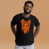 Orange and Black African Mask T-Shirt | Mask No.1, UNISEX, African Graphic Tee - Image 7
