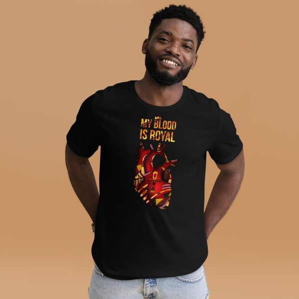 My Blood Is Royal "Melanin Heart" Afrocentric T-Shirts - Image 2