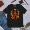 Black and Orange T-shirt "Mystic Scorpio Zodiac" Orange Shirt - Image 2