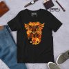 Black and Orange T-shirt "Wide Owl and Ageless Skull" Orange Shirt - Image 4