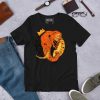 Black and Orange T-shirt "Royal Elephant" Orange Shirt - Image 2