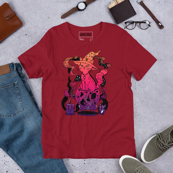 Sunset Cat Shirt “Magical Cat of Fortune” Cat T-Shirt Design - Image 5