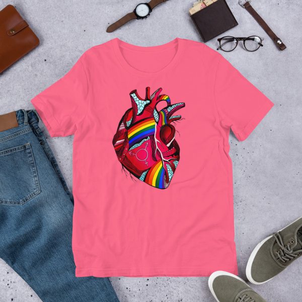 The Most Beautiful Gay Pride T-shirt (Pride Heart) - Image 5