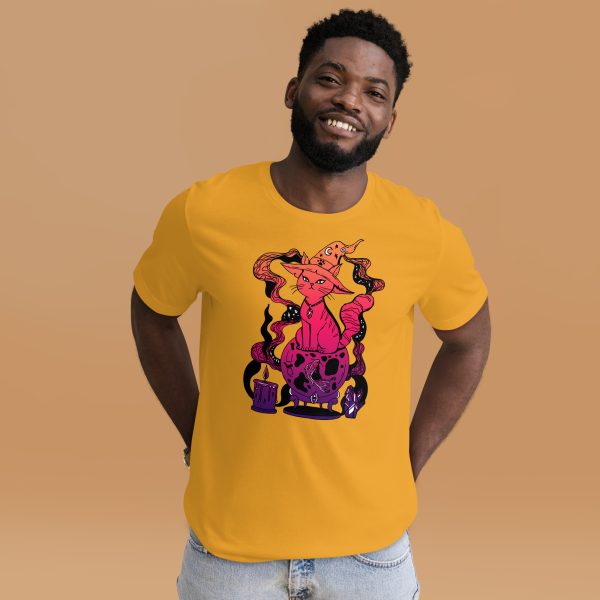 Sunset Cat Shirt “Magical Cat of Fortune” Cat T-Shirt Design - Image 4