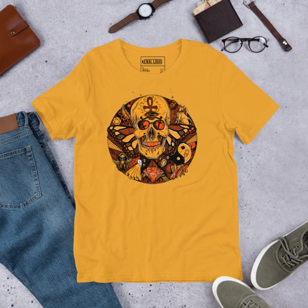 Black and Orange T-shirt "Circle of Humanity" Orange Shirt - Image 4