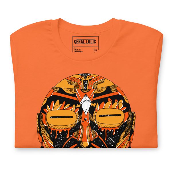 Orange and Black African Mask T-Shirt | Mask No.2, UNISEX, African Graphic Tee - Image 7